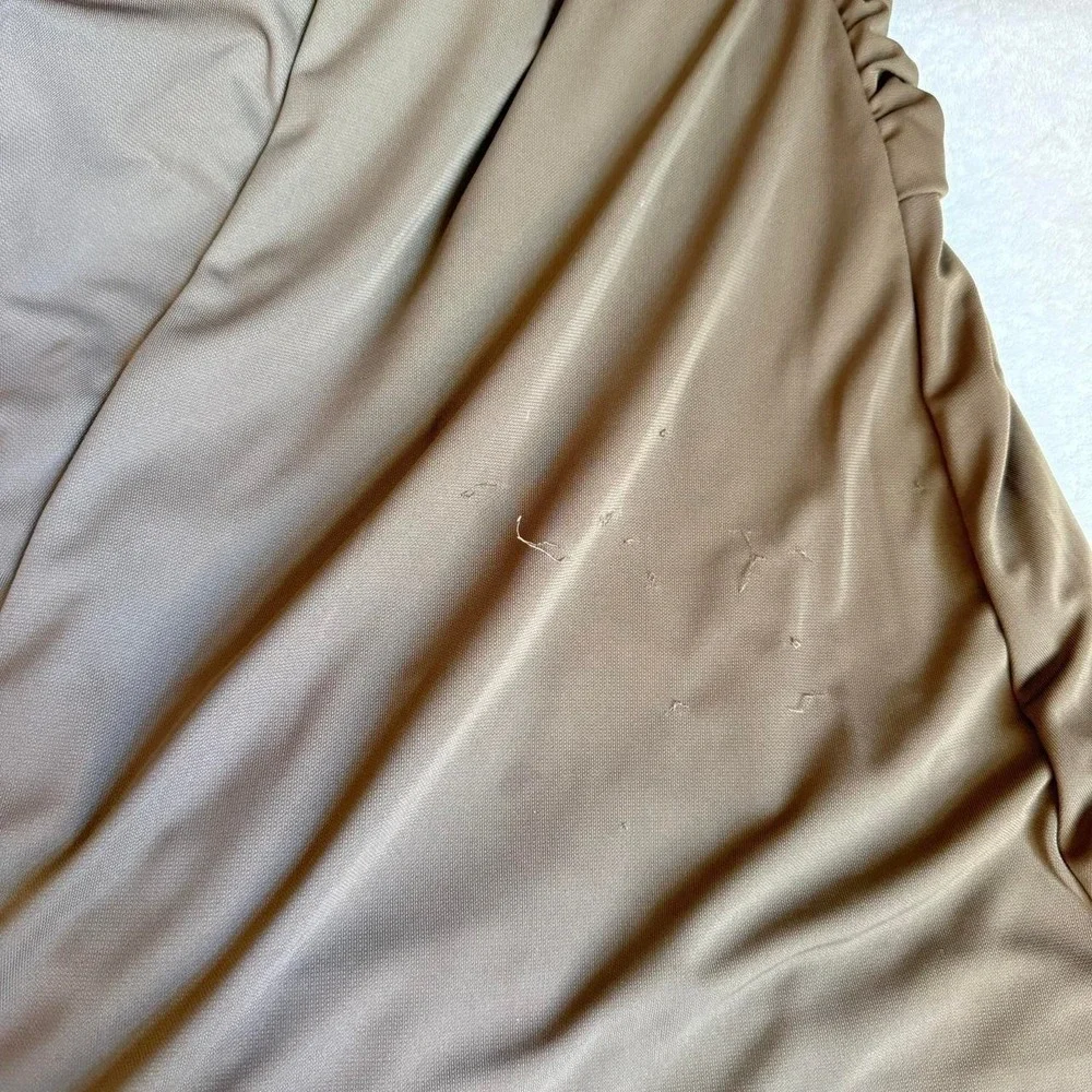 Club L London Olive Plunge-Neck Maxi Dress With Knot-Detail And Open-Back